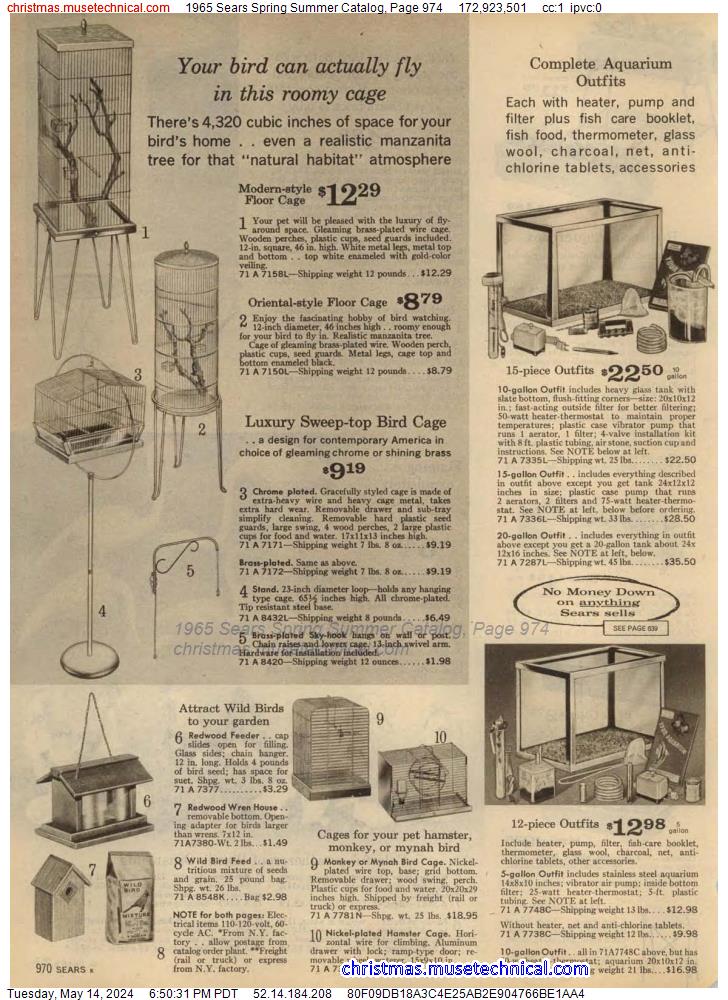1965 Sears Spring Summer Catalog, Page 974