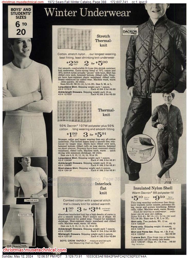 1972 Sears Fall Winter Catalog, Page 388