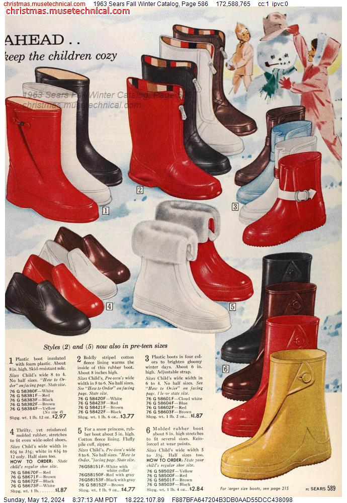 1963 Sears Fall Winter Catalog, Page 586
