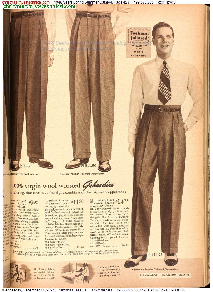 1948 Sears Spring Summer Catalog, Page 423