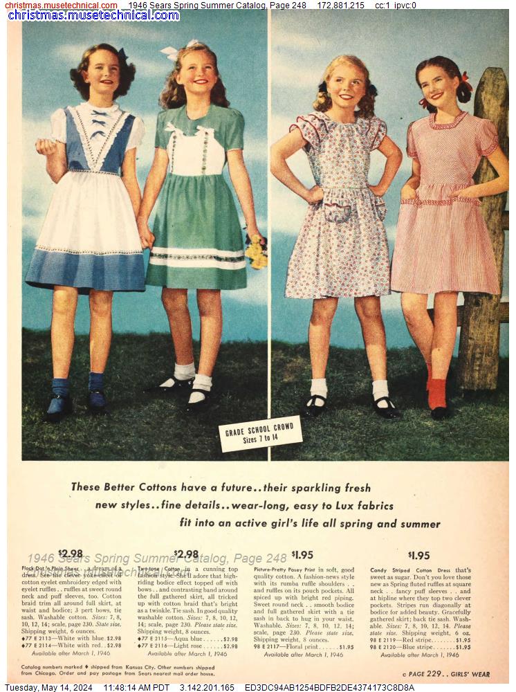 1946 Sears Spring Summer Catalog, Page 248