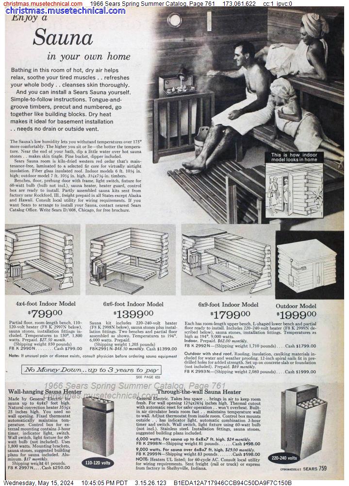 1966 Sears Spring Summer Catalog, Page 761