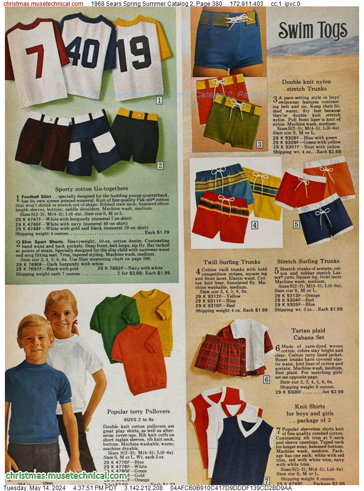 1968 Sears Spring Summer Catalog 2, Page 380