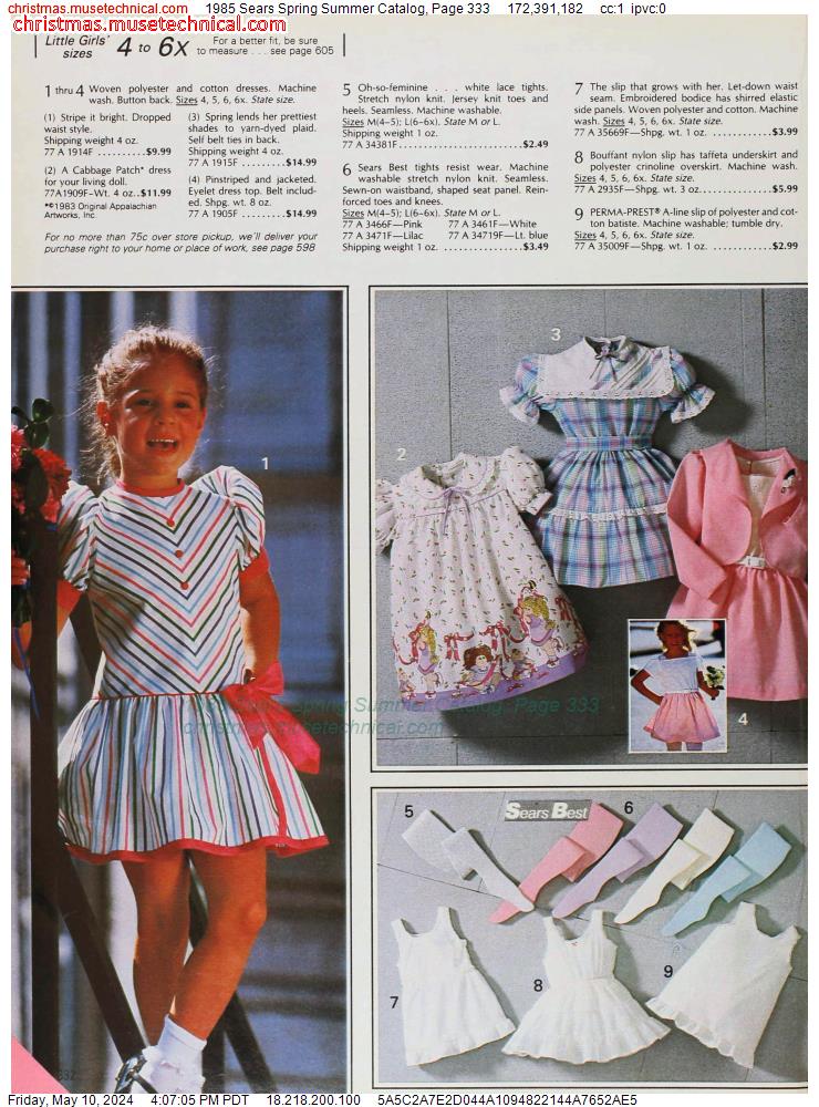 1985 Sears Spring Summer Catalog, Page 333