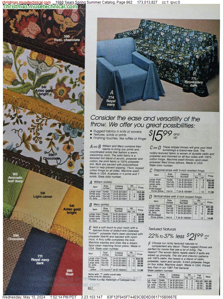 1988 Sears Spring Summer Catalog, Page 862