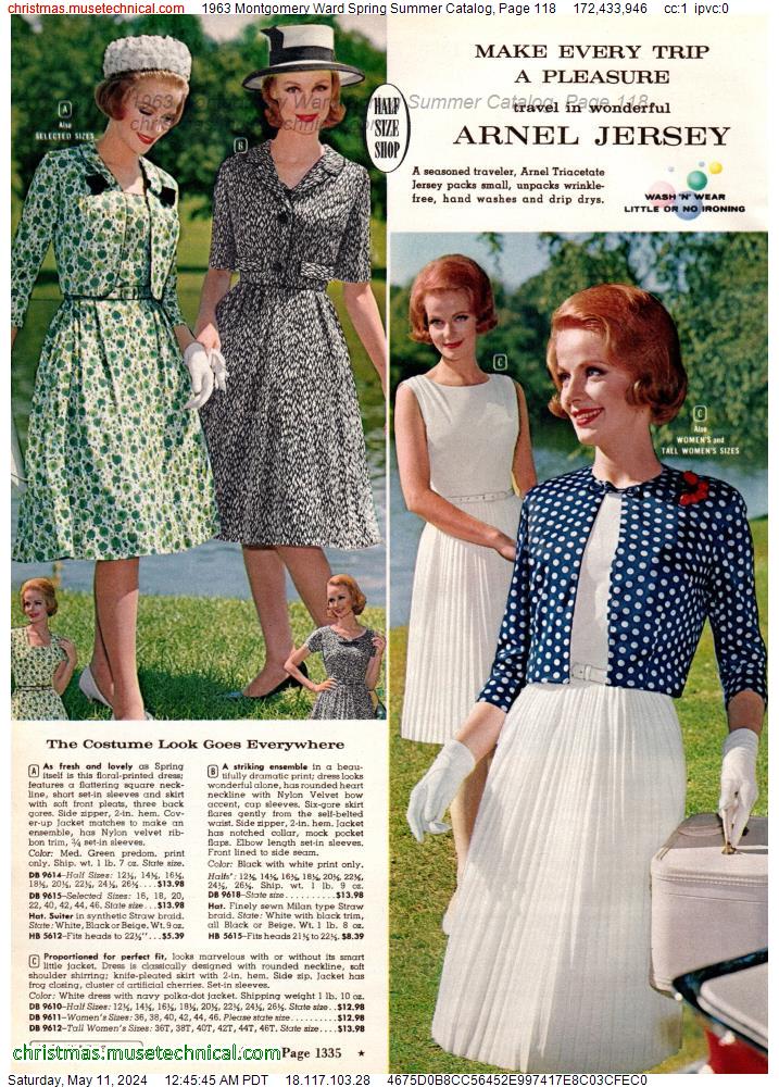 1963 Montgomery Ward Spring Summer Catalog, Page 118