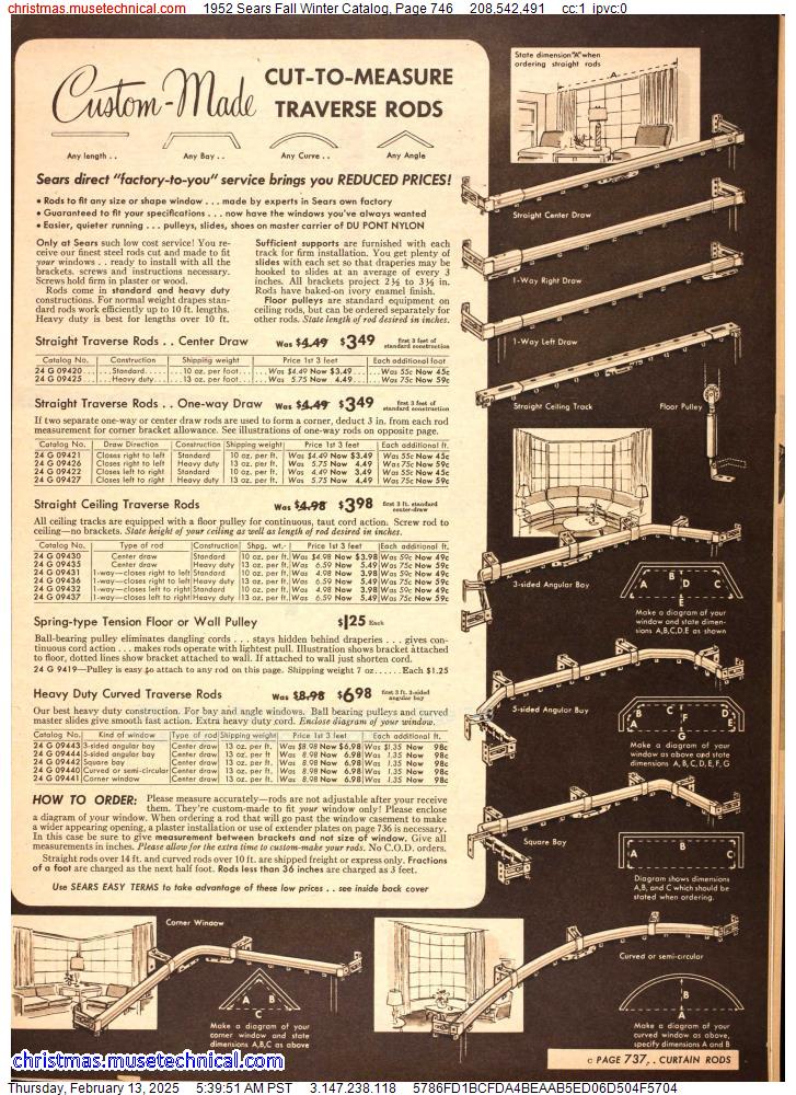 1952 Sears Fall Winter Catalog, Page 746