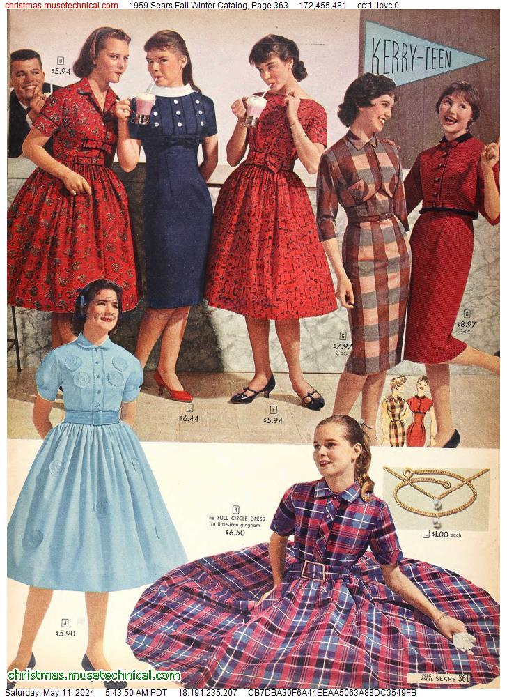 1959 Sears Fall Winter Catalog, Page 363 - Catalogs & Wishbooks