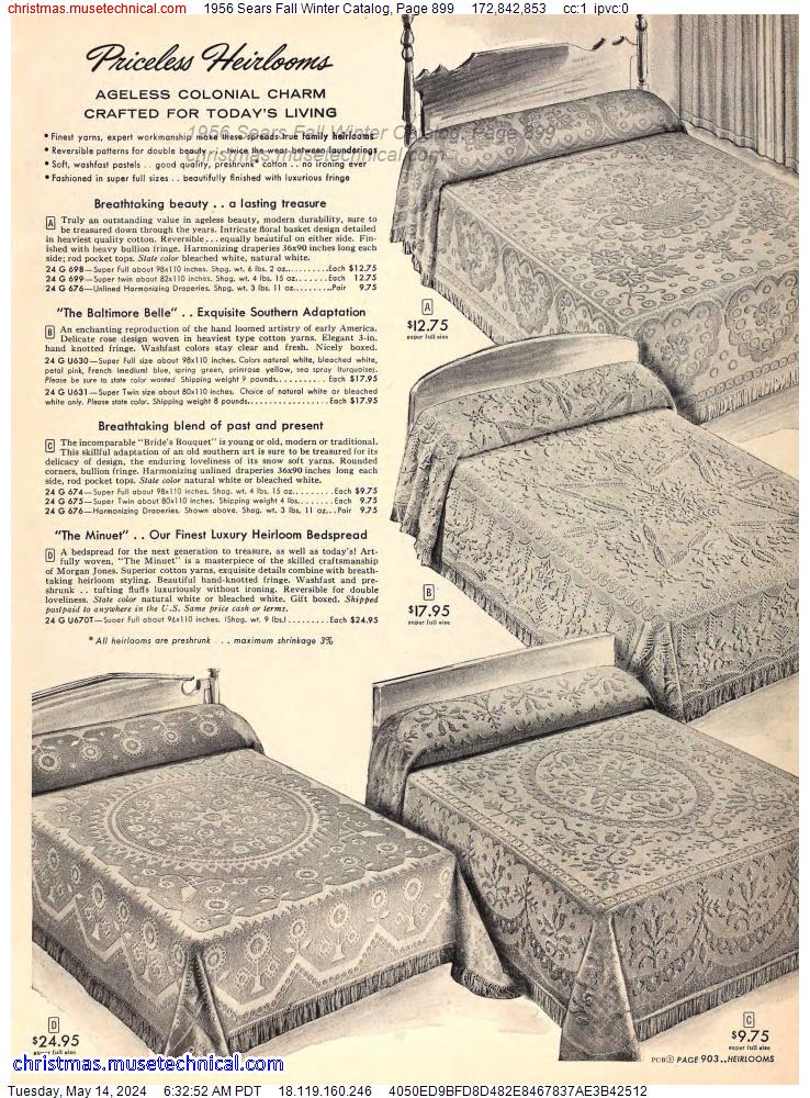 1956 Sears Fall Winter Catalog, Page 899