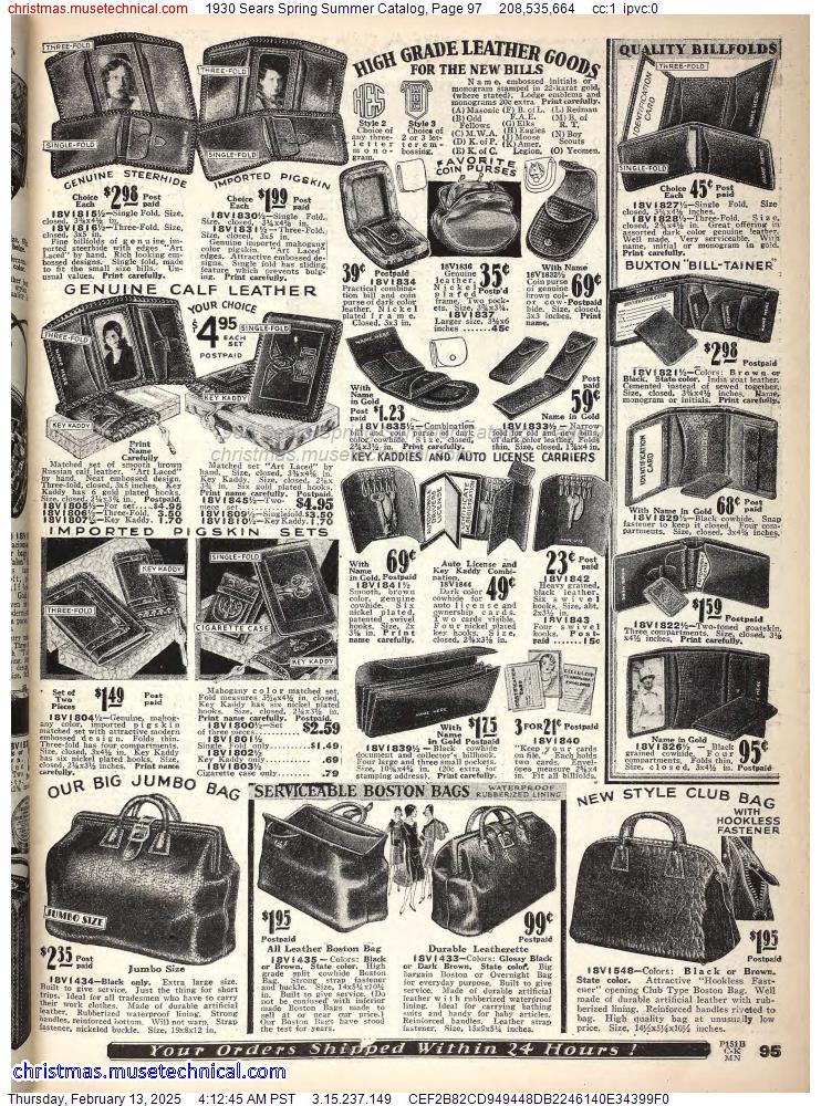 1930 Sears Spring Summer Catalog, Page 97