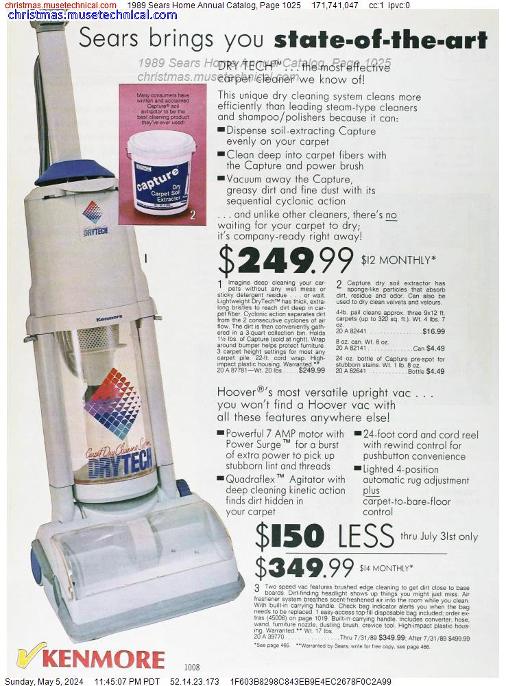 1989 Sears Home Annual Catalog, Page 1025