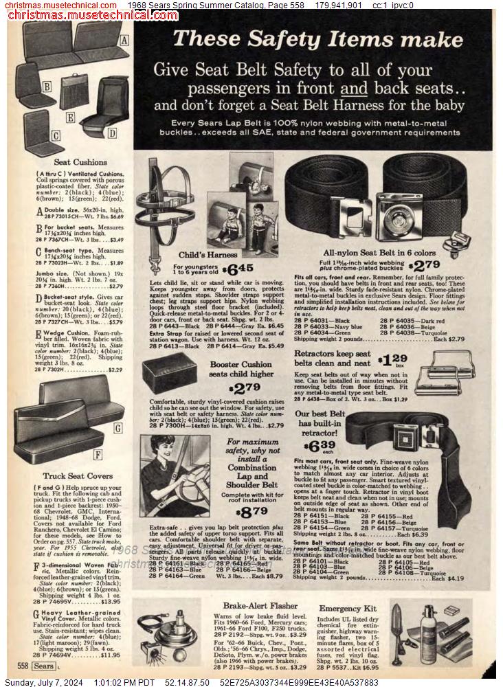 1968 Sears Spring Summer Catalog, Page 558