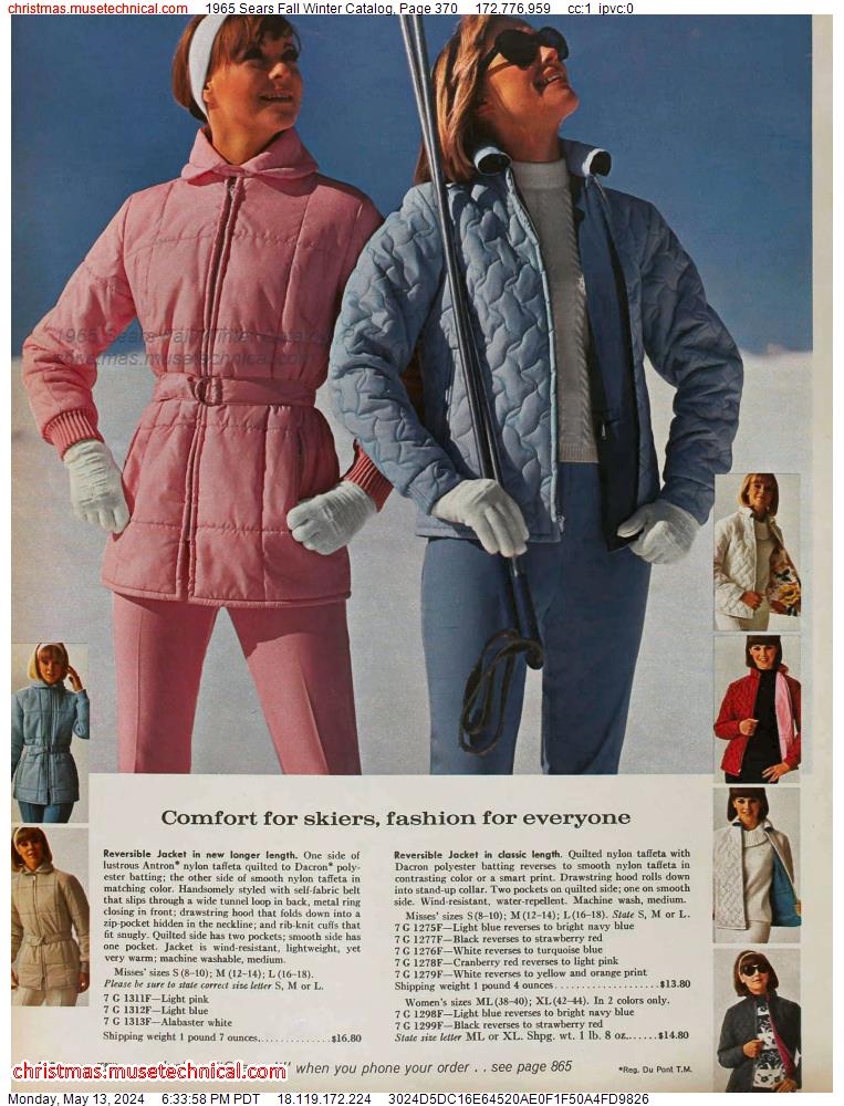 1965 Sears Fall Winter Catalog, Page 370