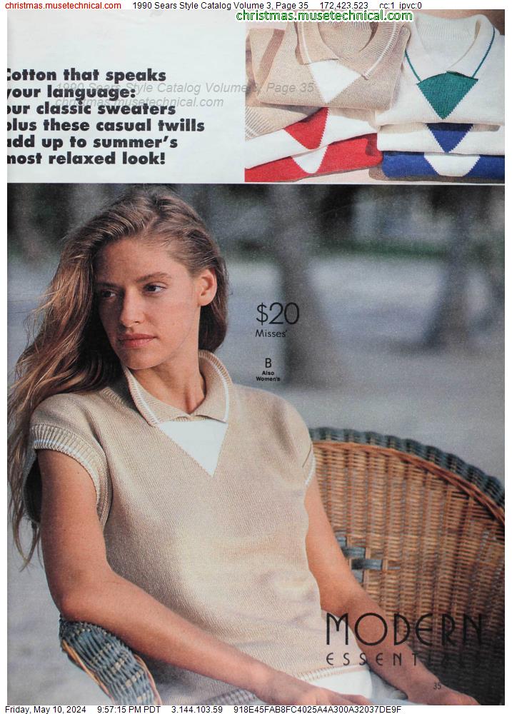 1990 Sears Style Catalog Volume 3, Page 35