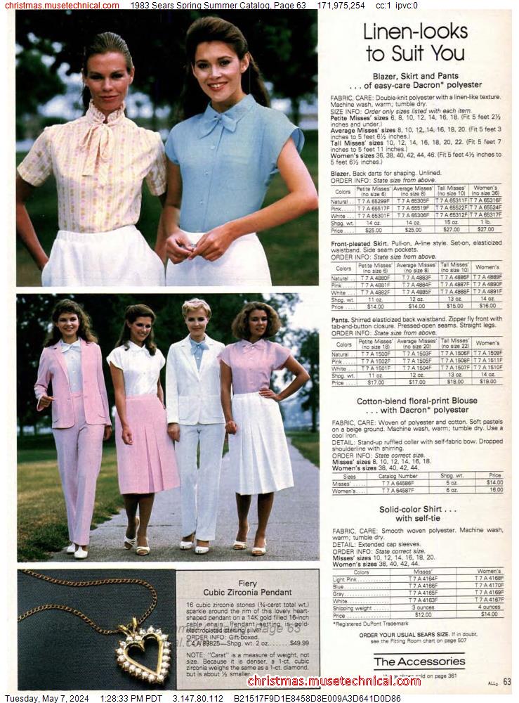 1983 Sears Spring Summer Catalog, Page 63