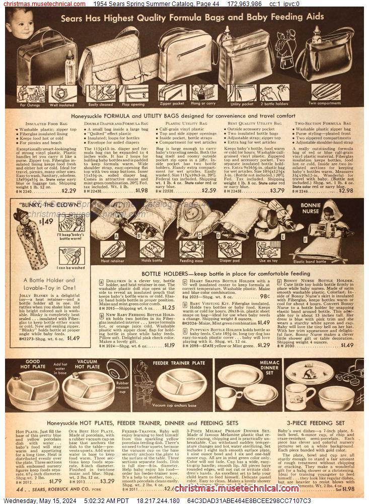 1954 Sears Spring Summer Catalog, Page 44