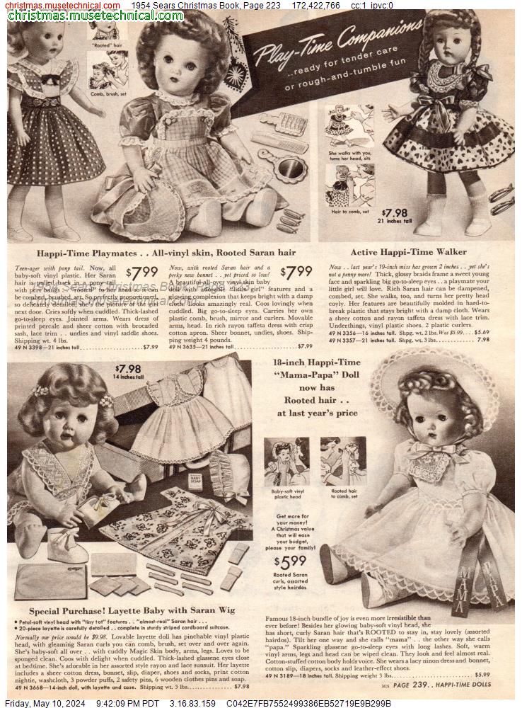 1954 Sears Christmas Book, Page 223