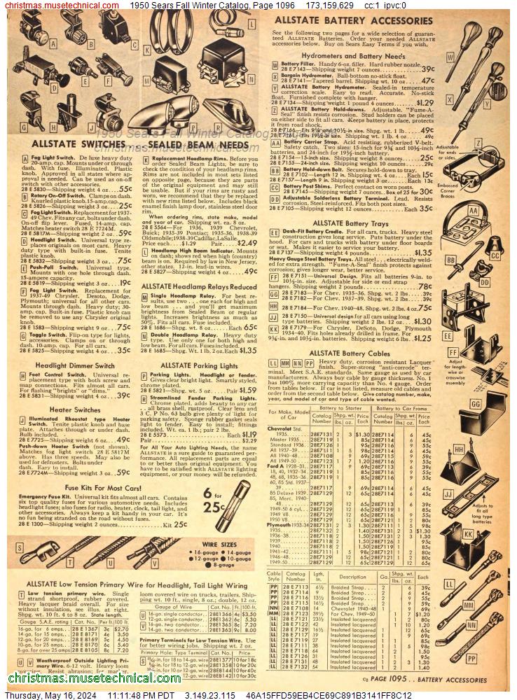 1950 Sears Fall Winter Catalog, Page 1096