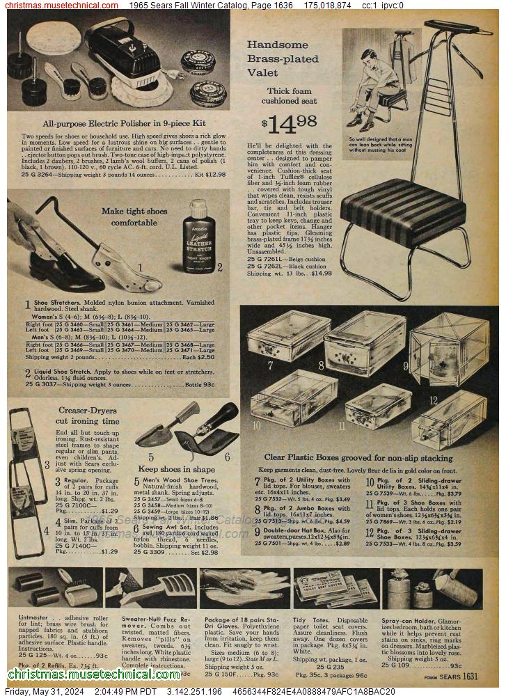 1965 Sears Fall Winter Catalog, Page 1636