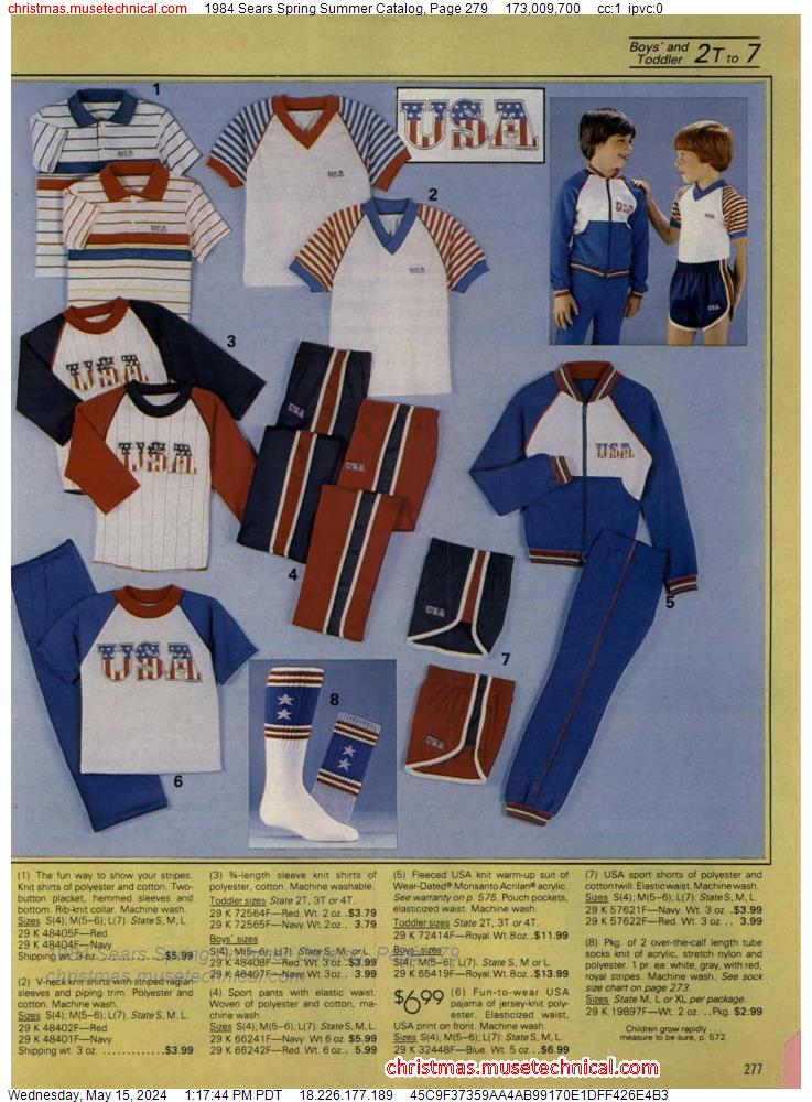 1984 Sears Spring Summer Catalog, Page 279