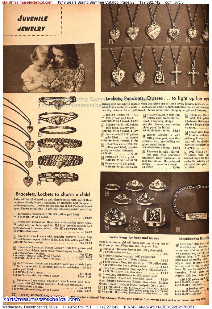 1948 Sears Spring Summer Catalog, Page 52