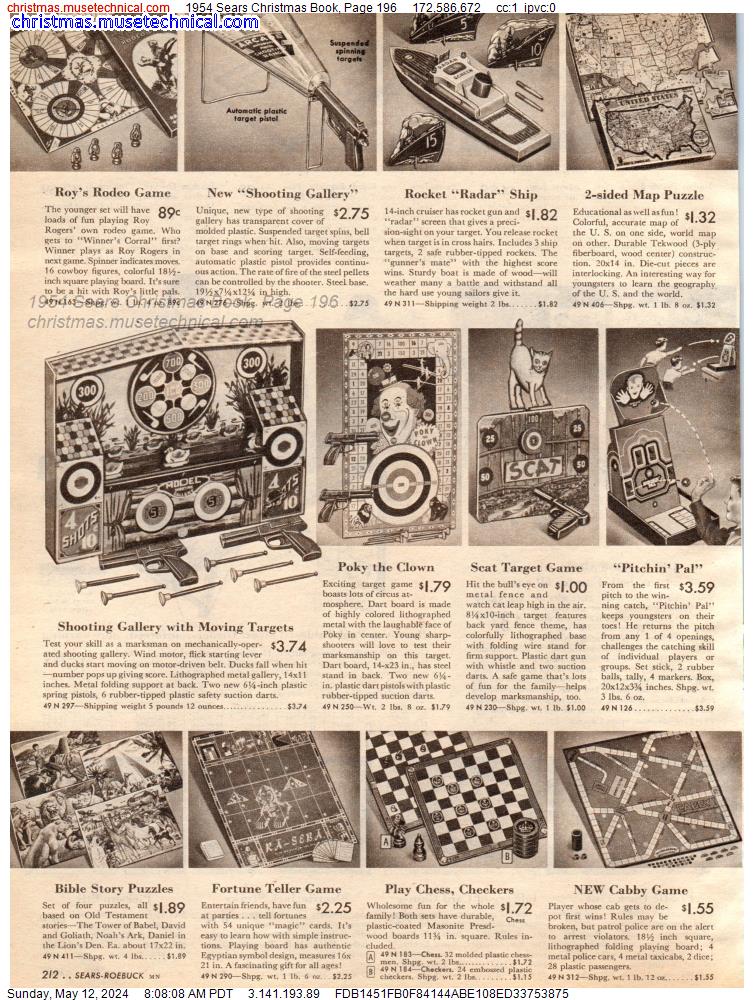 1954 Sears Christmas Book, Page 196