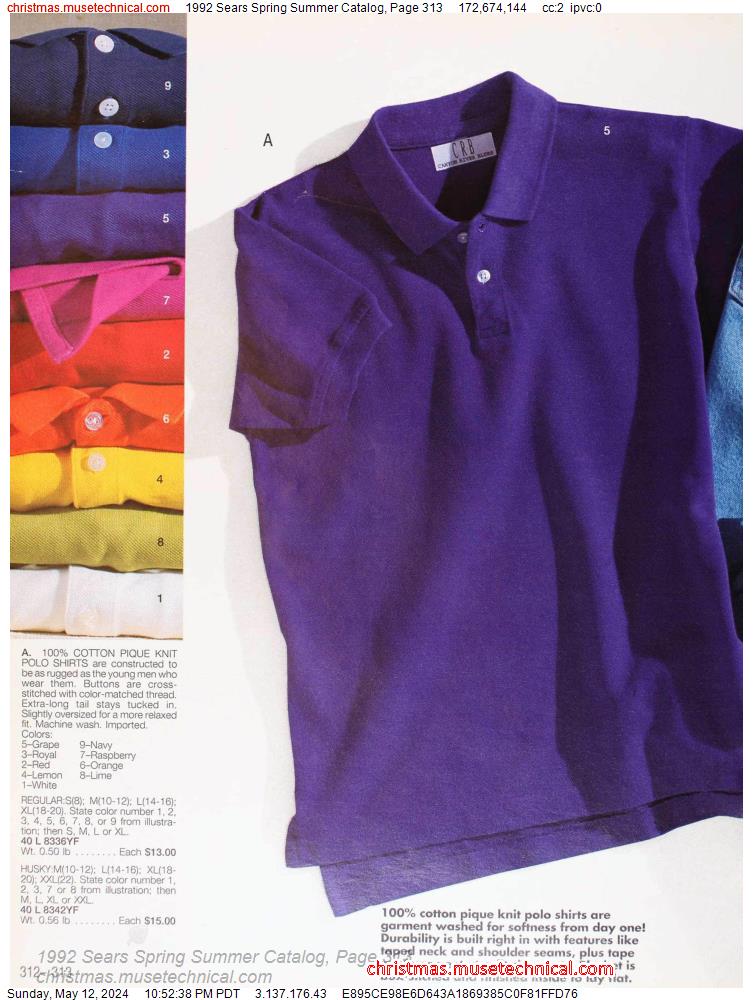 1992 Sears Spring Summer Catalog, Page 313