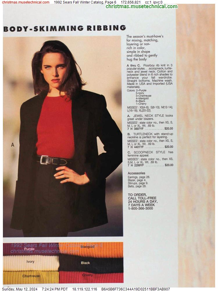 1992 Sears Fall Winter Catalog, Page 6
