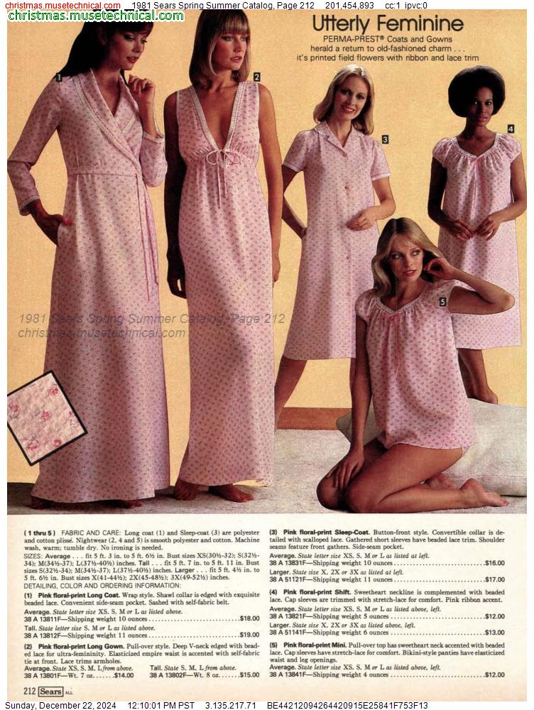 1981 Sears Spring Summer Catalog, Page 212