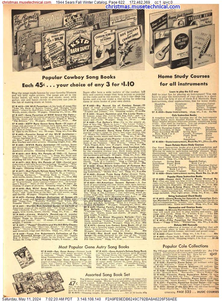 1944 Sears Fall Winter Catalog, Page 622