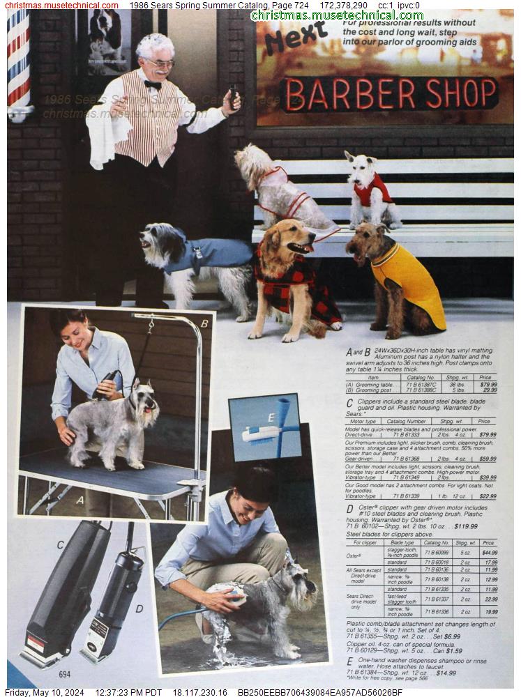 1986 Sears Spring Summer Catalog, Page 724
