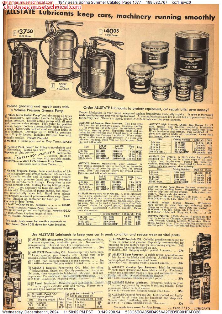 1947 Sears Spring Summer Catalog, Page 1077