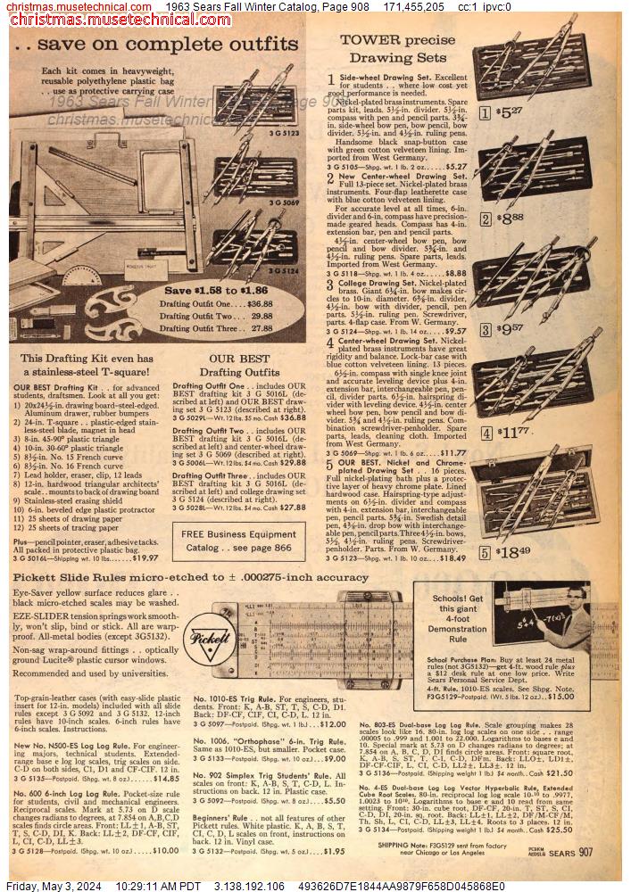 1963 Sears Fall Winter Catalog, Page 908