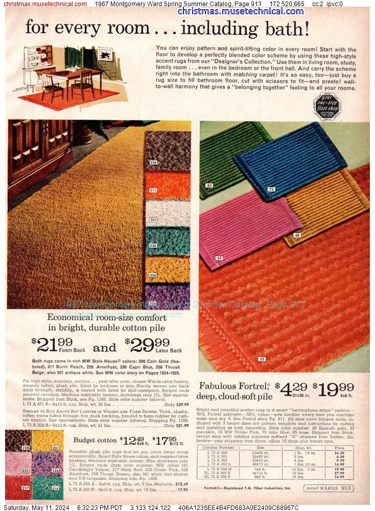 1967 Montgomery Ward Spring Summer Catalog, Page 913
