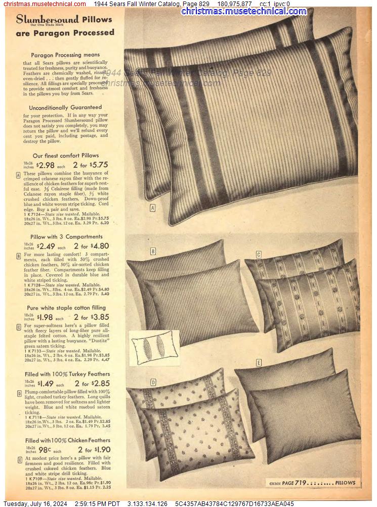 1944 Sears Fall Winter Catalog, Page 829
