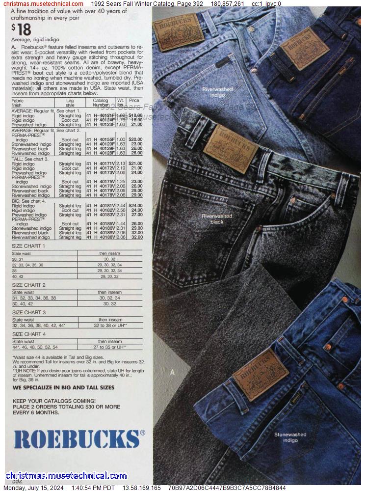1992 Sears Fall Winter Catalog, Page 392