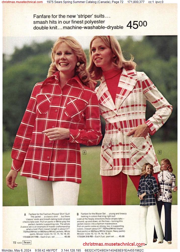 1975 Sears Spring Summer Catalog (Canada), Page 72