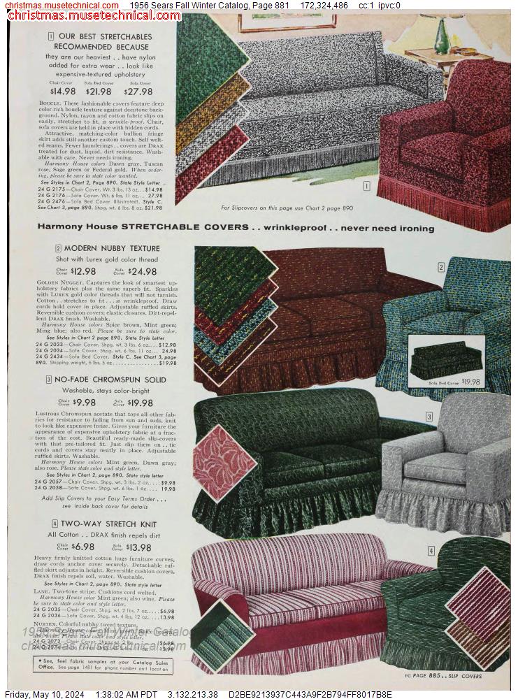 1956 Sears Fall Winter Catalog, Page 881