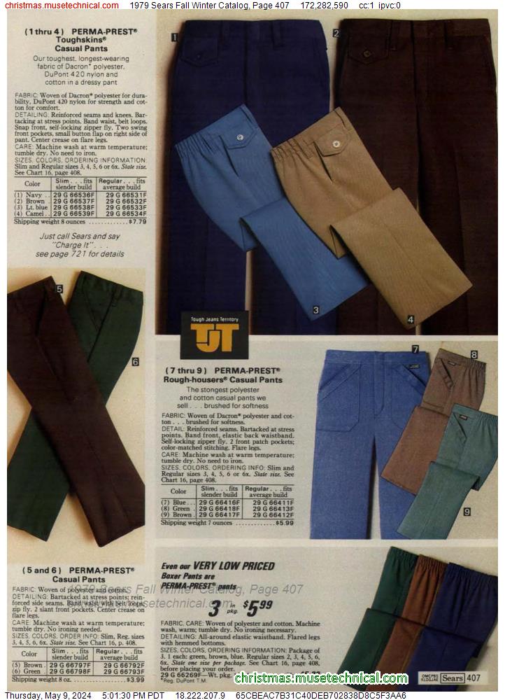 1979 Sears Fall Winter Catalog, Page 407