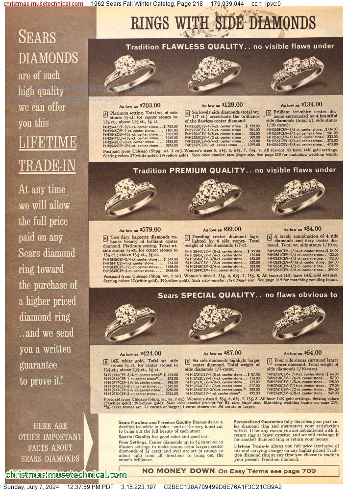 1962 Sears Fall Winter Catalog, Page 218