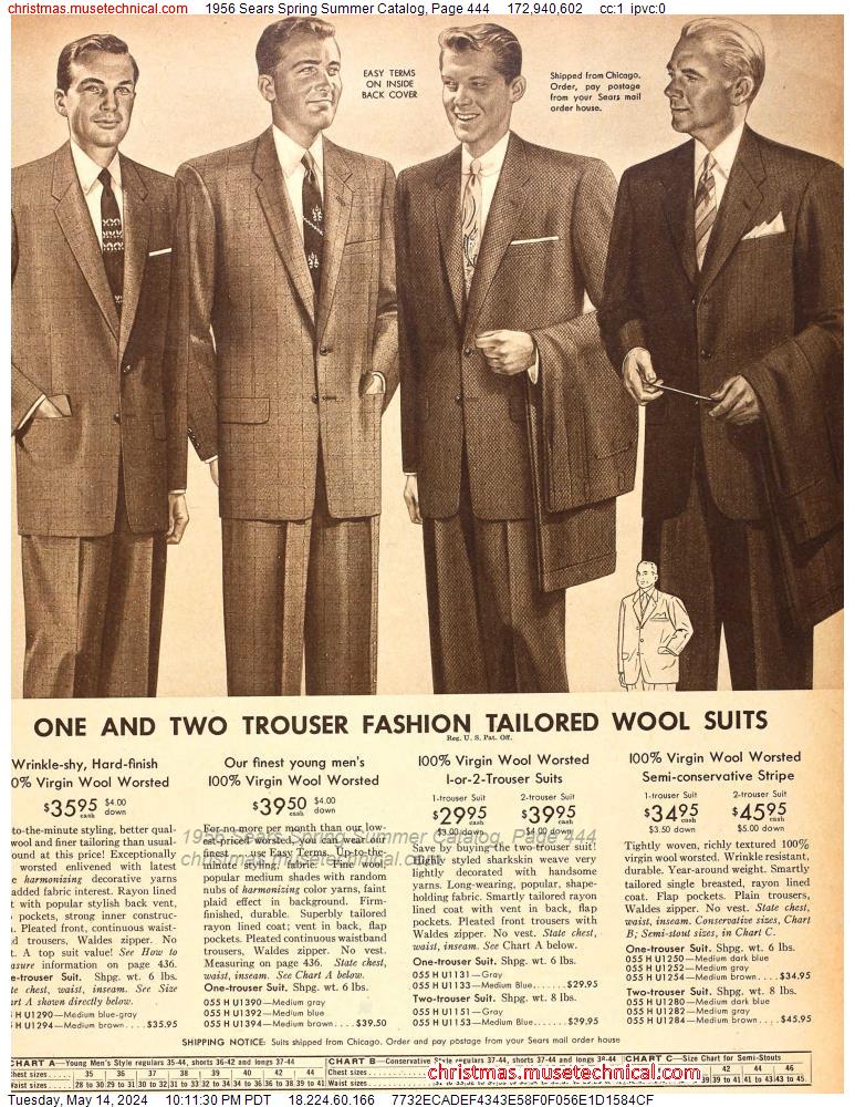 1956 Sears Spring Summer Catalog, Page 444