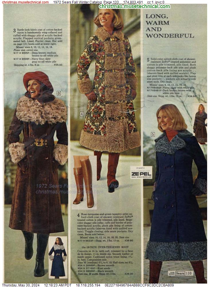1972 Sears Fall Winter Catalog, Page 133