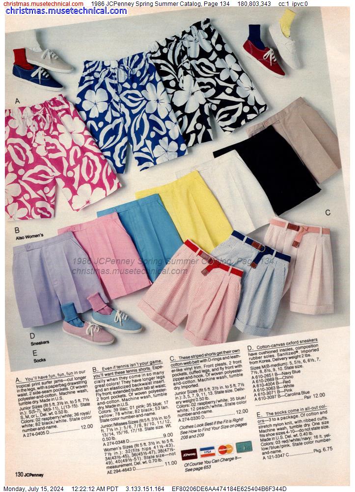 1986 JCPenney Spring Summer Catalog, Page 134