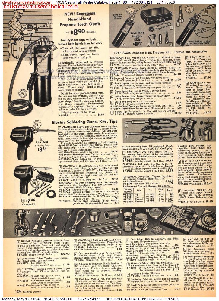 1959 Sears Fall Winter Catalog, Page 1486
