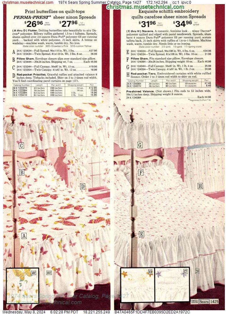 1974 Sears Spring Summer Catalog, Page 1427