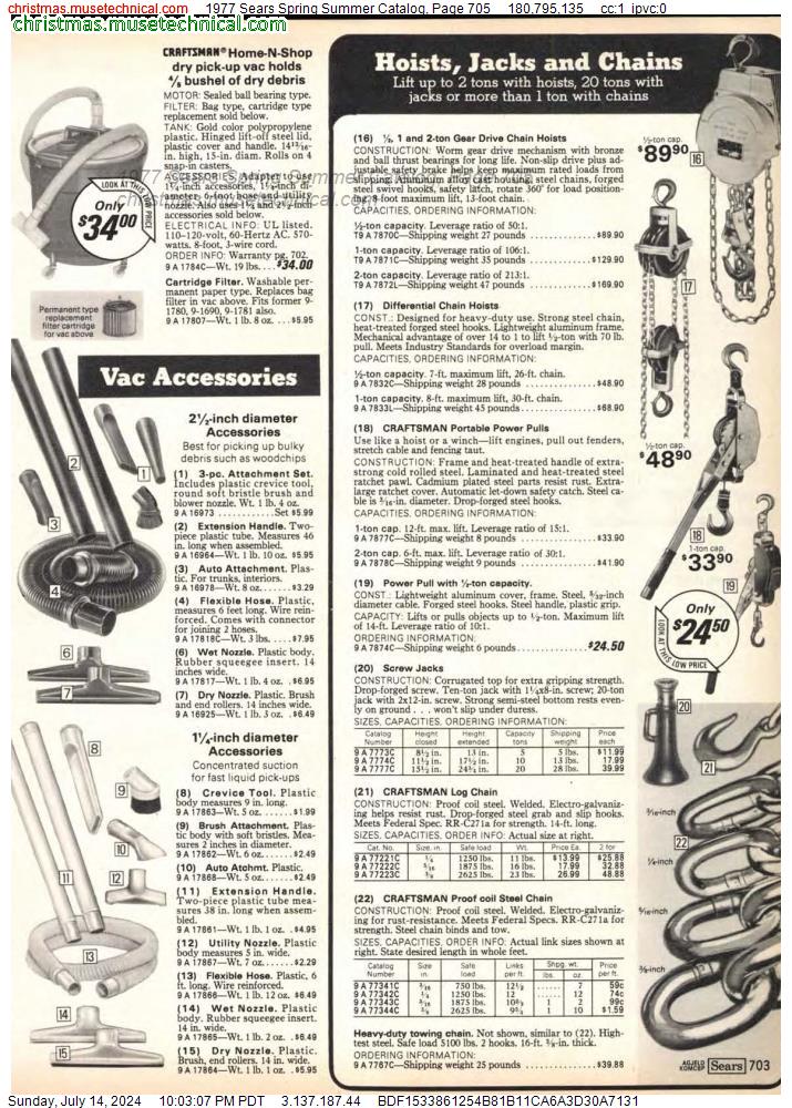 1977 Sears Spring Summer Catalog, Page 705