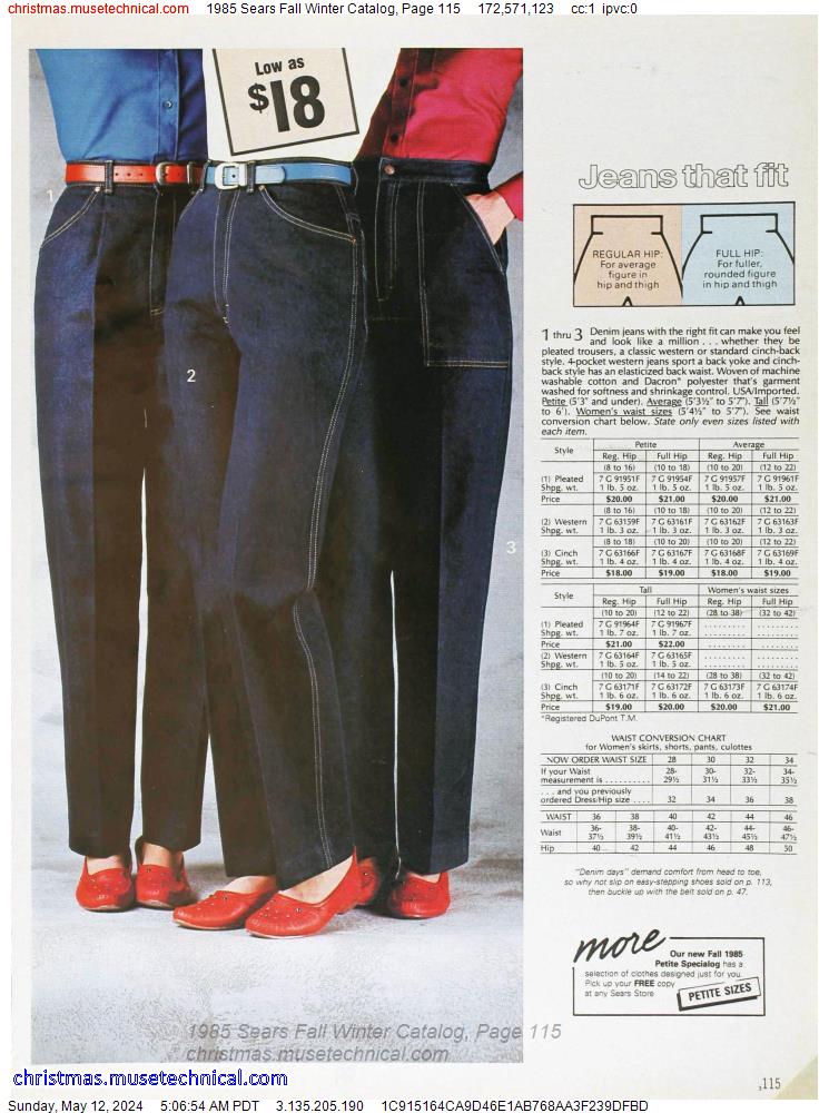 1985 Sears Fall Winter Catalog, Page 115