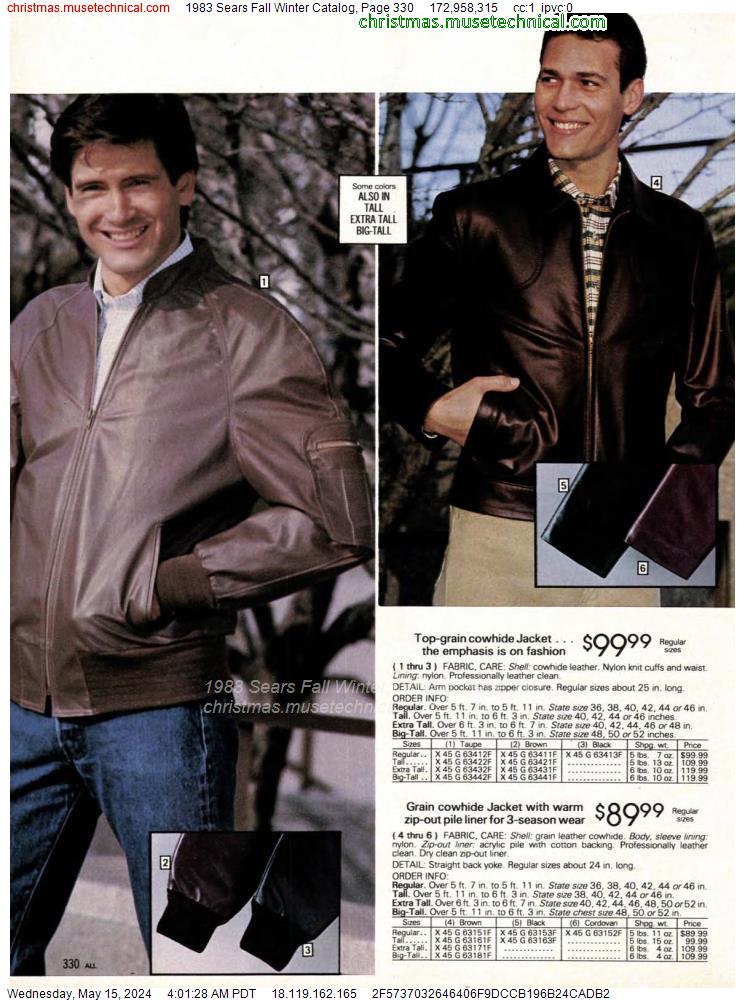 1983 Sears Fall Winter Catalog, Page 330
