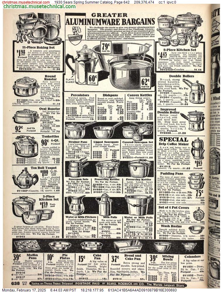 1930 Sears Spring Summer Catalog, Page 642