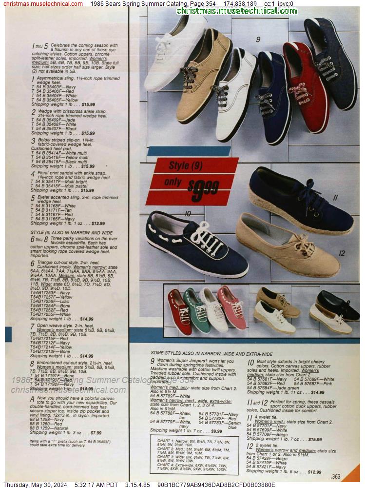 1986 Sears Spring Summer Catalog, Page 354